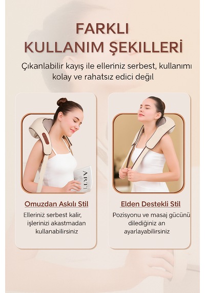 Isıtmalı Yoğurma Masaj Aleti Boyun, Omuz Ve Sırt Masah Aleti