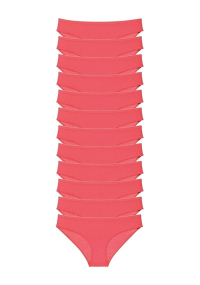 Royaleks 12 adet Süper Eko Set Likralı Kadın Slip Külot Fuşya RYL-EKO11008 Fuşya