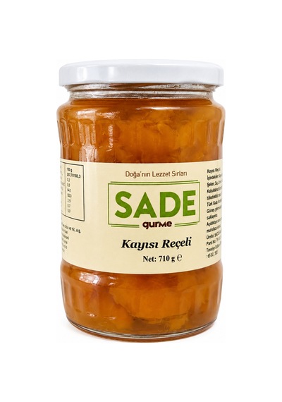 Sade Gurme Kayısı Reçeli 580 Cc