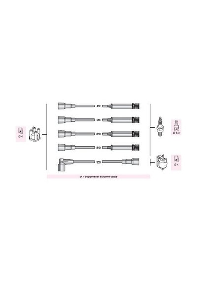 Buji Ve Bobin Kablosu Vectra A İ 4 Metal Tüplü 2.0 1989-95 Kadett E İ 1.8-2.0 1985-93 1 Tk