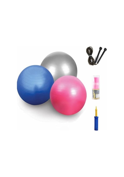 Plates Jimnastik Topu Egzersiz 65 Cm Pilates Topu - Plates Bandı Çok Renkli