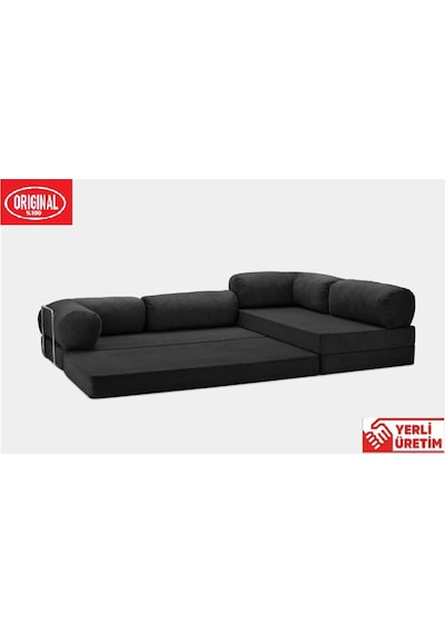 Herev 300x200 Süngerli Köşe Koltuk Takımı Fitilli Kadife Kumaşlı Yatak olabilir Şark Köşe Antrasit Herev 300x200 Süngerli Köşe Koltuk Takımı Fitilli Kadife Kumaşlı Yatak olabilir Şark Köşe Antrasit