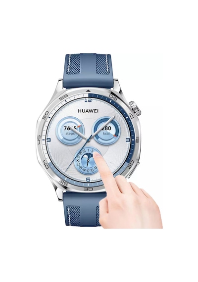 Huawei Watch Gt5 46mm Uyumlu Kolay Kurulum Aparatlı Temperli Cam Ekran Koruyucu
