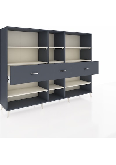 Hyperion Dolap 9 Raflı 3 Çekmeceli 220x44x163 Antrasit-aytaşı/an Antrasit-aytaşı/antrasit Hyperion Dolap 9 Raflı 3 Çekmeceli 220x44x163 Antrasit-aytaşı/an Antrasit-aytaşı/antrasit
