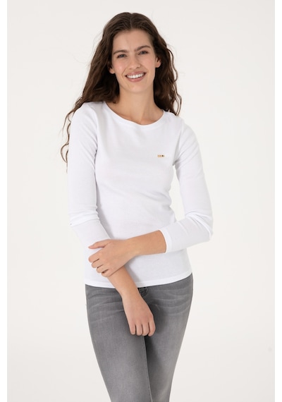 U.S. Polo Assn. Kadın Beyaz Slim Bisiklet Yaka Basic Sweatshırt 50315419-VR013 U.S. Polo Assn. Kadın Beyaz Slim Bisiklet Yaka Basic Sweatshırt 50315419-VR013
