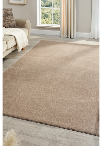 Mariesse Home Puffy Düz Renk Peluş Kalın Dokuma Kesme Yolluk Makina Dokuma Halısı Bali 4500-vizon