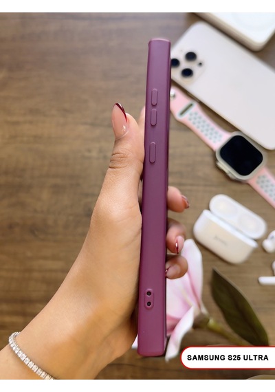 Samsung Galaxy S25 Ultra Uyumlu Kamera Korumalı Darbeye Dayanıklı Renk Atmayan Keep Silikon Kılıf Mor