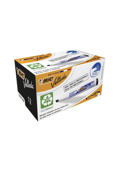 Velleda 1751 Eco Kesik Uçlu Beyaz Tahta Kalemi, Siyah, 12'li Kutu, 3,7 Mm İle 5,5 Mm Kalın Uç,kuru Silinebilir Mürekkep Cok Renkli Velleda 1751 Eco Kesik Uçlu Beyaz Tahta Kalemi, Siyah, 12'li Kutu, 3,7 Mm İle 5,5 Mm Kalın Uç,kuru Silinebilir Mürekkep Cok Renkli