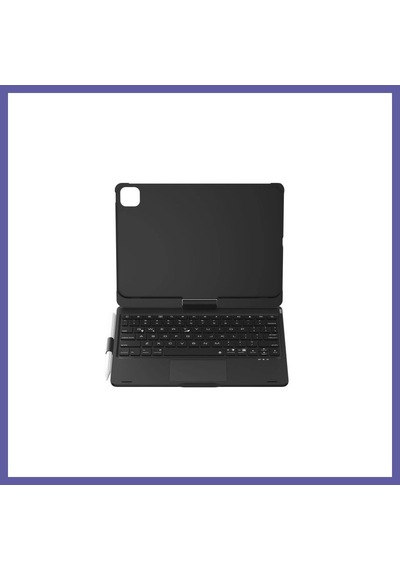 Bezos Apple Uyumlu iPad Pro 11 2024 F11 Ats Kılıf Magic Dönen Klavyeli Tablet Kılıf - Siyah Nıda