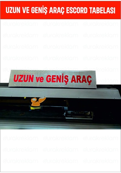 Uzun Ve Geniş Araç Mıknatıslı Tabela