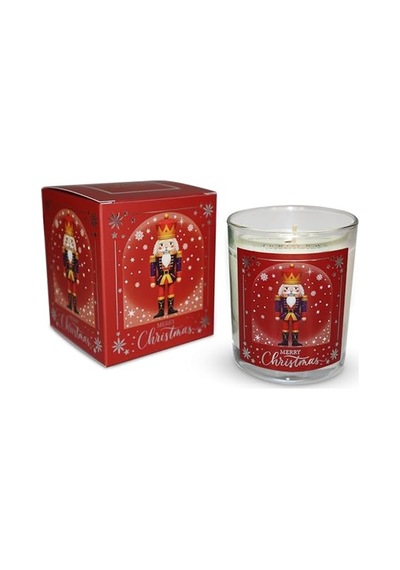 Candle Kurşun Asker Nutcracker Tasarımlı Mum, Kırmızı Renk Temalı, 135 G Doğal Bio Balmumu, 40 Saat Yanma Diğer
