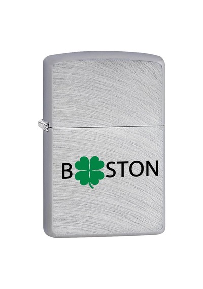 Zippo Boston Clover - Boston Yonca Dizayn Çakmak Gri