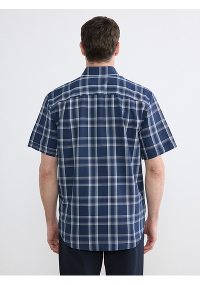 Lcwaıkıkı Classic Lacivert Regular Fit Ekose Armürlü Erkek Gömlek