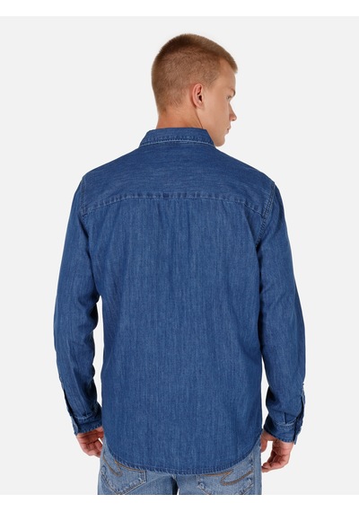Colin's Colins Mavi Erkek Gömlek U.kol Cl1070652 Q1.v1 Dn04060 Denim