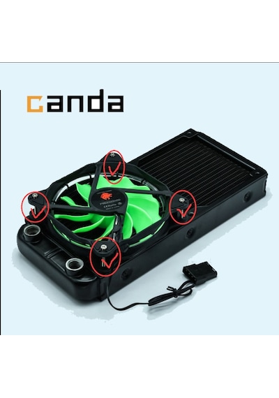 90Mm Alüminyum Cpu Su Soğutma Radyatörü