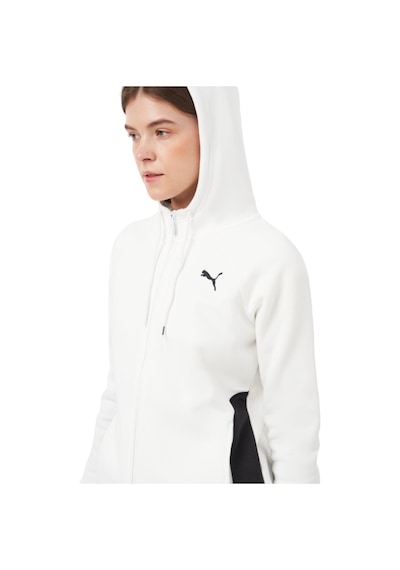 Puma Classic Hooded Tracksuit Kadın Beyaz Eşofman Takımı 68303502 Siyah Beyaz
