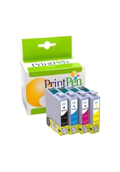 Printpen Epson T1281 T1282 T1283 T1284 4 Renk Uyumlu Kartuş Set