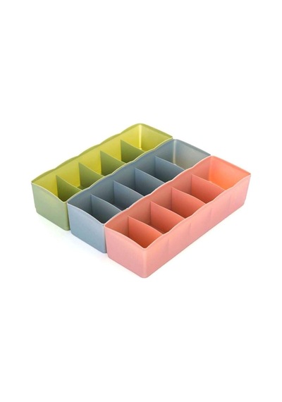 Çekmece Ve Dolap Içi Düzenleyici 5 Gözlü Organizer Plastik Bej Diğer