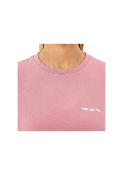 Salomon Short Ss Tee Relaxed W 2053 Pembe