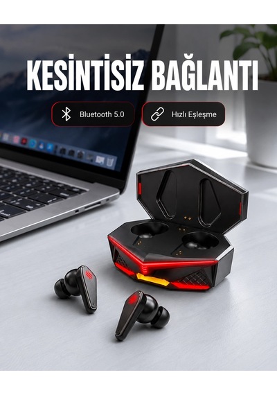 Mey İthalat Kablosuz Bluetooth Kulaklık Led Işıklı Yeni Nesil Diğer