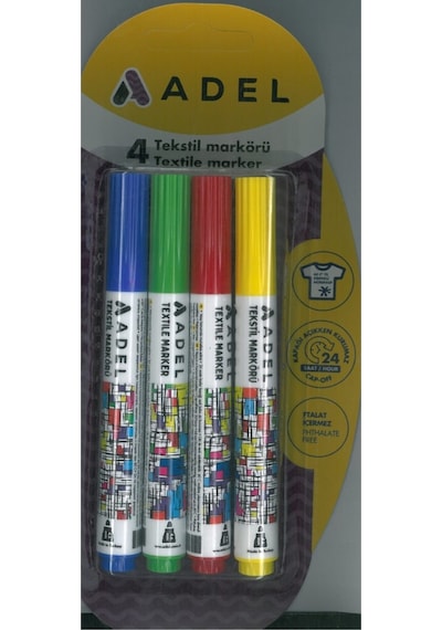 Textil Tişort Boyama Kalemi 4 Renk