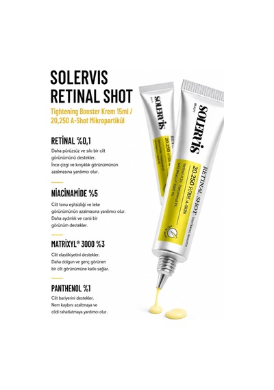 Retinal Shot Kırışıklık Karşıtı Sıkılaştırıcı Bakım Kremi%0,1 Retinal%3 Matrixyl 15 Ml