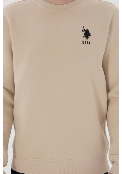 U.S. Polo Assn. Erkek Regular Fit Bisiklet Yaka Taş Sweatshirt 50292596-VR049