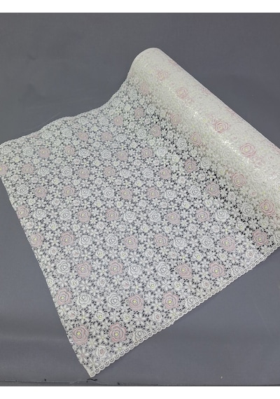 Pvc Küpür Dantel Raf Ve Dolap Örtüsü Runner Pembe Pembe