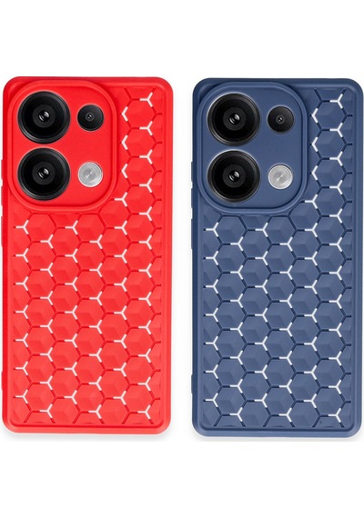 Newface - 135 - Xiaomi Redmi Note 13 Pro 4g Kılıf Petek Silikon Kapak - Edntrend - - Lila