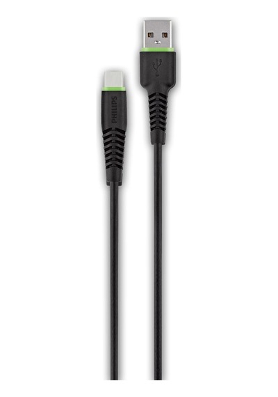 Philips Dlc1530c/97 Usb-a To Usb-c Hızlı Şarj Ve Data Kablosu, 1.2 Metre, Siyah