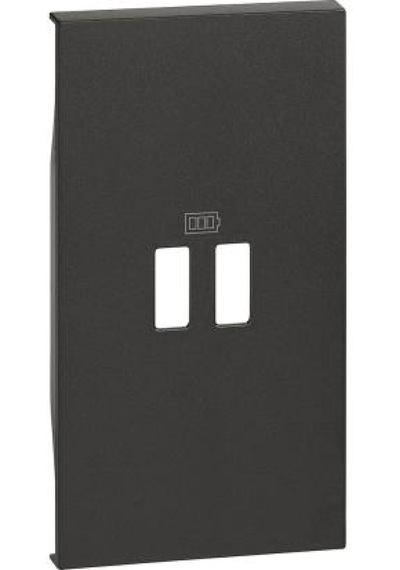 Bticino - Usb Şarj Prizi İçin Kapak, 2m, Siyah