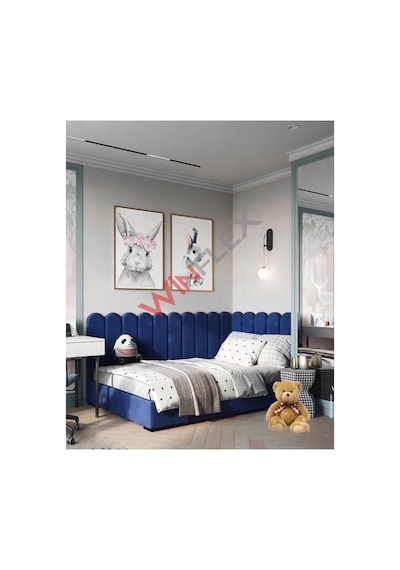Winflex Yatak Başlık ,duvar Ve Oda Dekorasyon Panel 10adet- 15x100cm Mavi 100 x 150 CM