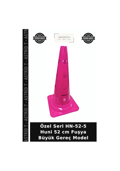 Özel Seri Hn-52-5 Huni 52 Cm Fuşya Büyük Gereç Model