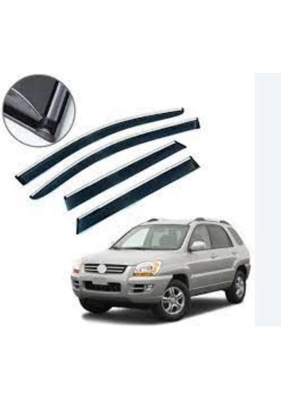 Kia Sportage Uyumlu 2003 2009 Kromlu Cam Rüzgarlığı İthal