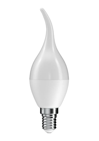 Rutter Rt-1189 5w Kuğu Led Mum Ampul 3000k Sarı Işık E14 Kıvrımlı Ampul