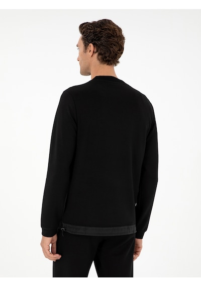 Siyah Regular Fit Sweatshirt