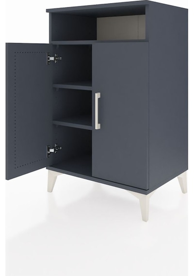 Hyperion Komodin 3 Raflı 2 Kapaklı 60x44x96 Antrasit-antrasit Antrasit