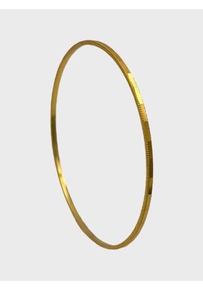 Arnes Jewelry Çelik 22 Ayar Altın Kaplama Desenli Ajda Bilezik - 1 Adet 22 Cm Ar632nes Gold