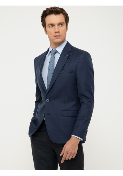 Cacharel Lacivert Slim Fit Ceket