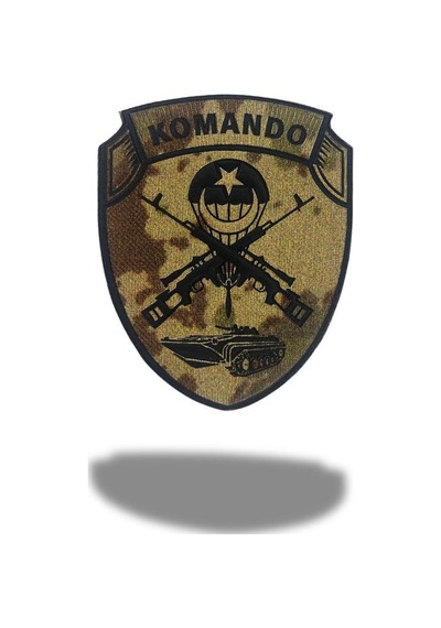 Single Sword Komando Yazılı Kabartmalı Plastik Cırtlı Arma Patch Diğer