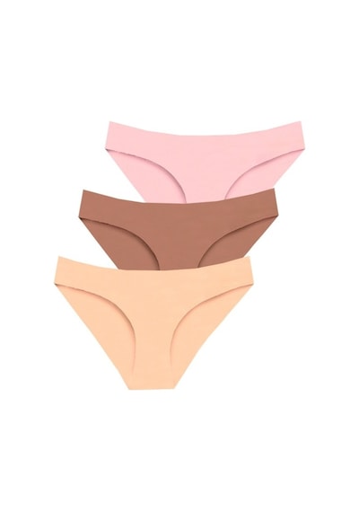New Lilla 301 Kadın Dikişsiz Lazer Bikini Külot Paketi (549351597) Çok Renkli