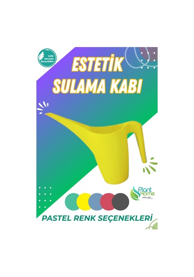 Sarı Sulama Kabı 1 Litre Ergonomik, Dayanıklı Ve Şık Bitki Sulama Kabı - İç & Dış Mekan Kullanımı