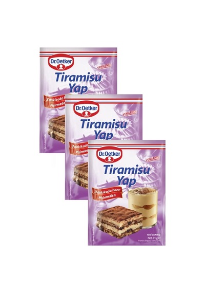 Tiramisu Yap Tiramisu Dolgulu Toz Karışımı 91 Gr. X 3