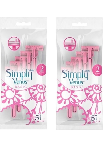 Gillette Simply Venüs 2 Basic Kadın Tıraş Bıçağı 5'li x 2