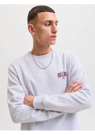 Jack & Jones Jjaero Sweat Crew Neck Beyaz Erkek Sweatshirt 12298492