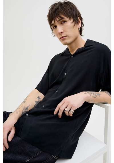 Jack & Jones Jjejeff Solid Resort Erkek Gömlek Siyah