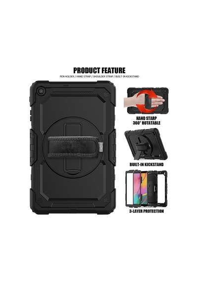 Cosmotex Newface Samsung Galaxy T510 Tab A 10.1 Kılıf Pars Tablet Kapak - Siyah
