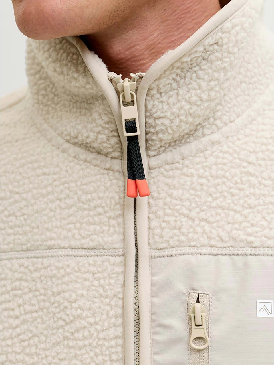 Jack & Jones Alpes Erkek Krem Polar Ceket 12284827-slg Krem