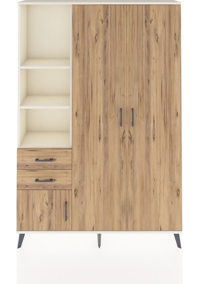 Arges Dolap 5 Raflı 2 Çekmeceli Tek Askılı 132x30x195 Aytaşı-çam/çam Atlas Çam/atlas Çam Arges Dolap 5 Raflı 2 Çekmeceli Tek Askılı 132x30x195 Aytaşı-çam/çam Atlas Çam/atlas Çam