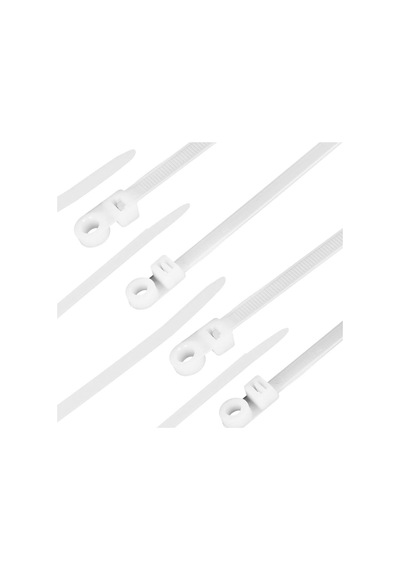 M191pl 2,5 X 100 Mm Vida Delikli Naylon Kablo Bağı, Ethernet Ve Ses Sistemi Kabloları İçin, Kendinden Kilitli, Beyaz , 40 Adet